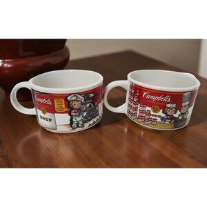 Vintage 1998 Collectible Campbell's Kids Ceramic Soup Bowls by West Wood - Set o